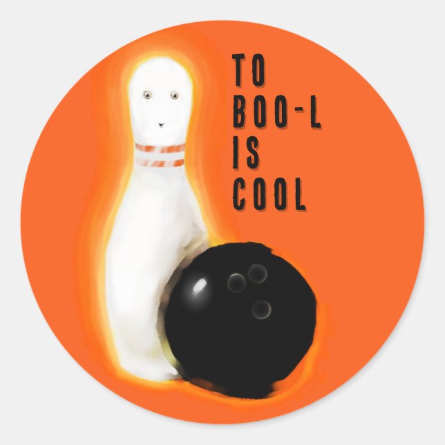 Pegatina Redonda Halloween divertida (Anverso)