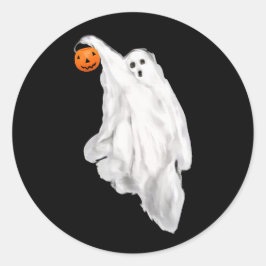 Pegatina Redonda Halloween divertida para adultos Fantasma divertid