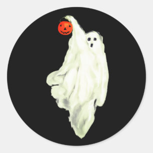 Pegatina Redonda Halloween divertida para adultos Fantasma divertid