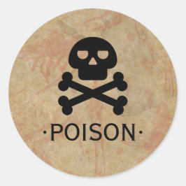 Pegatina Redonda Halloween, el envenenamiento del partido de asilo