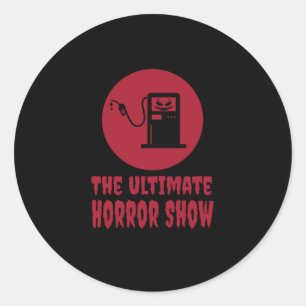 Pegatina Redonda Halloween - El espectáculo de terror más important