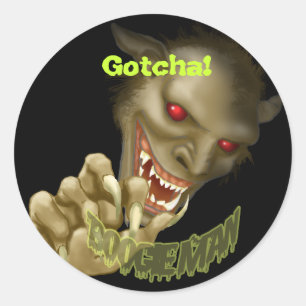 Pegatina Redonda Halloween - ¡El hombre boogie te va a traer!