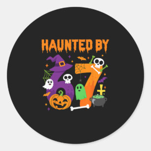 Pegatina Redonda Halloween Embrujado 67 Seis Siete Meme 1 (17) 