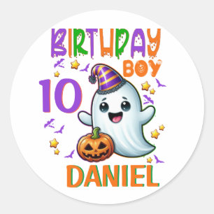 Pegatina Redonda Halloween Fantasma Nacimiento Niño Espantador Fies