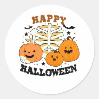 Pegatina Redonda Halloween Feliz cumpleaños de Halloween