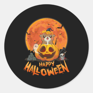Pegatina Redonda Halloween Feliz Halloween