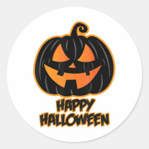 Pegatina Redonda Halloween feliz para hombres y mujeres - Salto de 