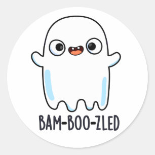Pegatina Redonda Halloween festivo y lleno de bam-boo-zled