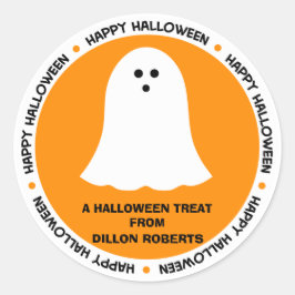 Pegatina Redonda Halloween Ghost Party Favor
