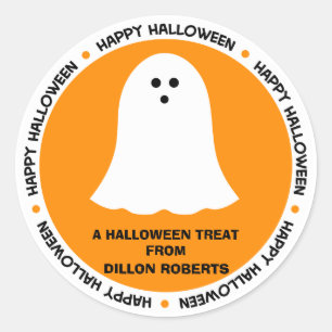 Pegatina Redonda Halloween Ghost Party Favor