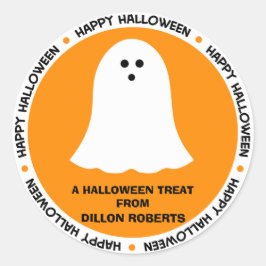 Pegatina Redonda Halloween Ghost Party Favor