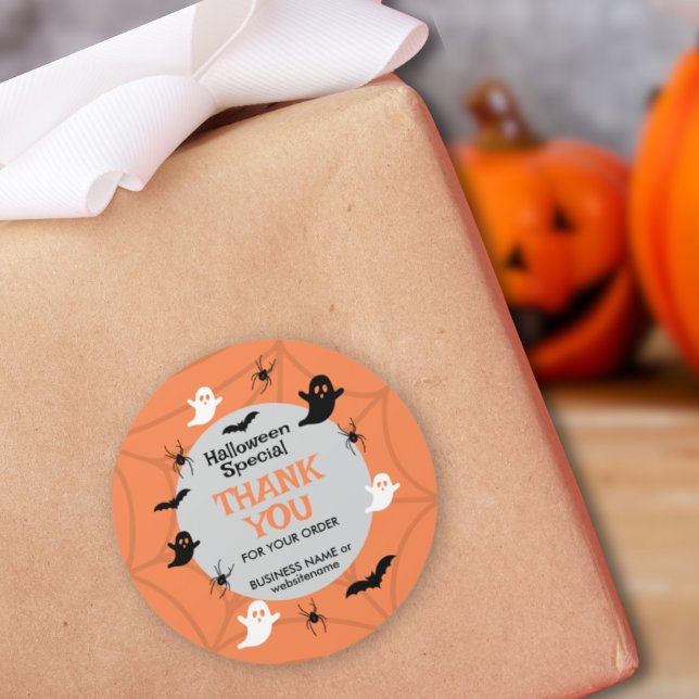 Pegatina Redonda Halloween Ghost Spooky Vibes Gracias (Subido por el creador)