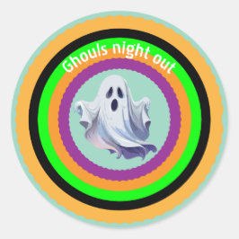 Pegatina Redonda Halloween Ghouls Night Out