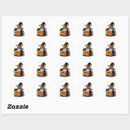 Pegatina Redonda Halloween Gnome Sticker