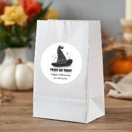 Pegatina Redonda Halloween Gorra de brujas Spooky Design -