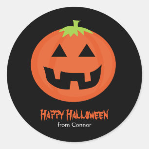 Pegatina Redonda Halloween Guay Jack-O-Lantern