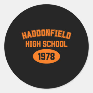 Pegatina Redonda Halloween Haddonfield High School 1978 Retro Novel