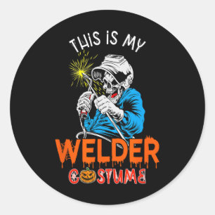 Pegatina Redonda Halloween Halloween Herramientas de Soldadura de H