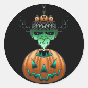 Pegatina Redonda Halloween Horror Punk Zombie