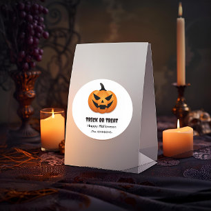 Pegatina Redonda Halloween Jack-o’-Lantern -