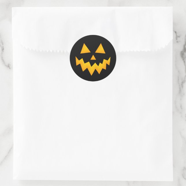 Pegatina Redonda Halloween Jack o Lantern (Bolso)