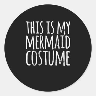 Pegatina Redonda Halloween Lástima De Las Mujeres Es Una Sirena