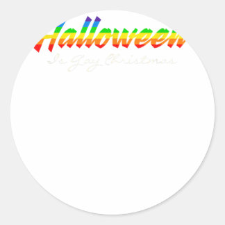 Pegatina Redonda Halloween LGBT es Navidad gay