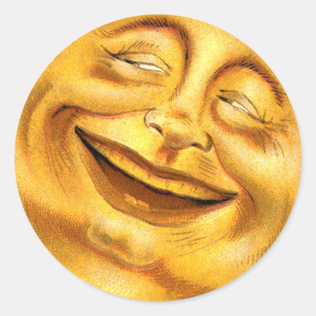 Pegatina Redonda Halloween Moon (Anverso)