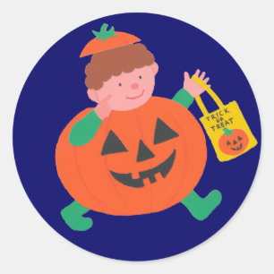 Pegatina Redonda Halloween para los niños