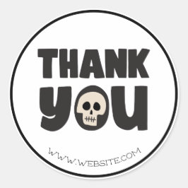 Pegatina Redonda Halloween personalizado de negocios gracias