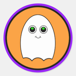 Pegatina Redonda Halloween Personalizado Ghost