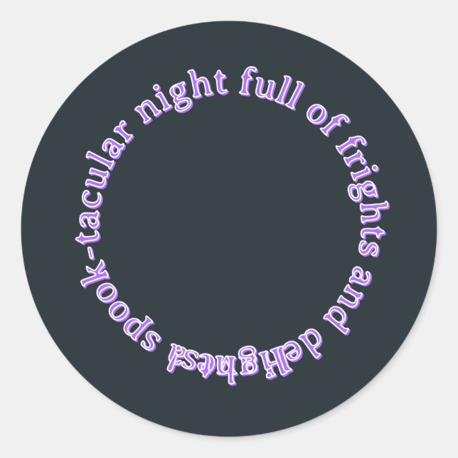 Pegatina Redonda Halloween Postcard (Anverso)