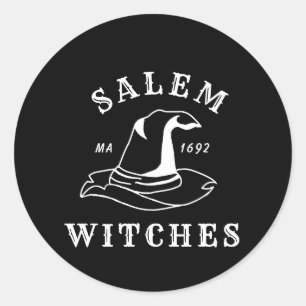 Pegatina Redonda Halloween, Salem Witches