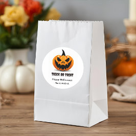 Pegatina Redonda Halloween Scary Jack-o’-Lantern -