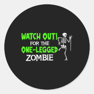 Pegatina Redonda Halloween silla de ruedas Ampu Humor Statet