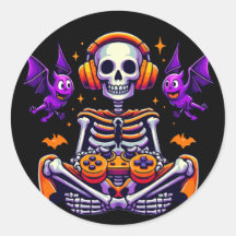 Halloween skeleton gamer videojuegos