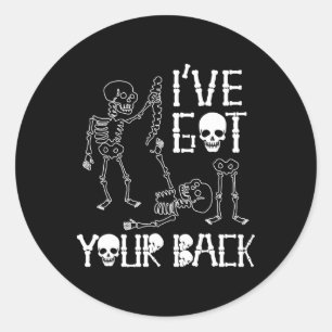 Pegatina Redonda Halloween Skeletons Tengo Tus Ck Costume Hombres Q