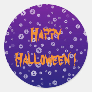 Pegatina Redonda Halloween Skulls