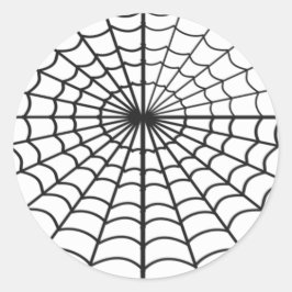 Pegatina Redonda Halloween Spider Web Fun Kid Friendly