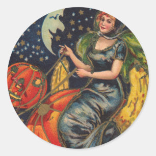 Pegatina Redonda Halloween vintage
