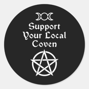 Pegatina Redonda Halloween Witch Costume Men
