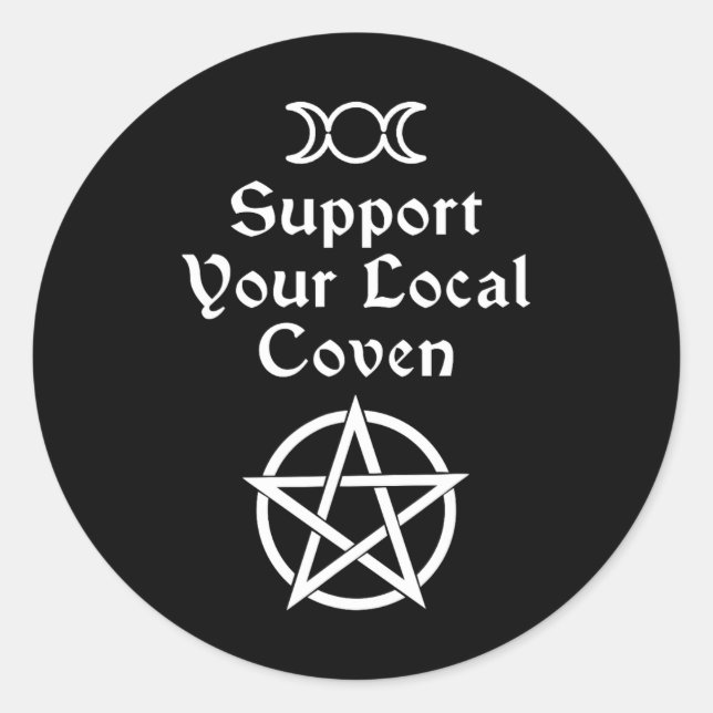 Pegatina Redonda Halloween Witch Costume Men (Anverso)