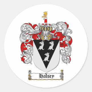 PEGATINA REDONDA HALSEY FAMILIAR CREST - TAPA DE HALSEY DE ARMAS