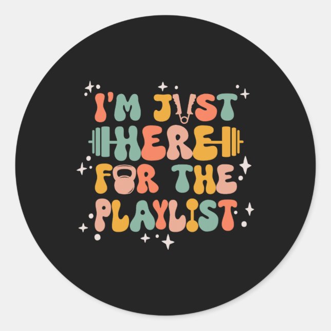 Pegatina Redonda Halterofilia Ejercicio de las mujeres en entrenami (Anverso)