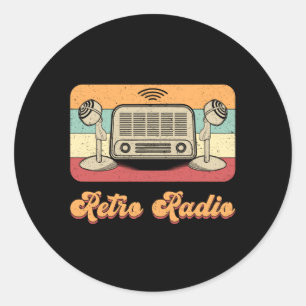 Pegatina Redonda HAM Radio Antenna Amateur Code Operator Gift Idea