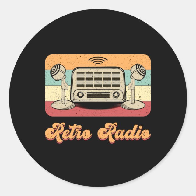 Pegatina Redonda HAM Radio Antenna Amateur Code Operator Gift Idea (Anverso)
