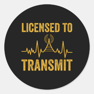 Pegatina Redonda Ham Radio Para Transmitir Radio Amateur