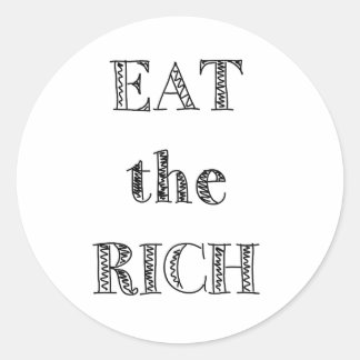 Pegatina Redonda hambriento