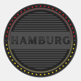 Pegatina Redonda Hamburg City Pride Emblem – German Identity