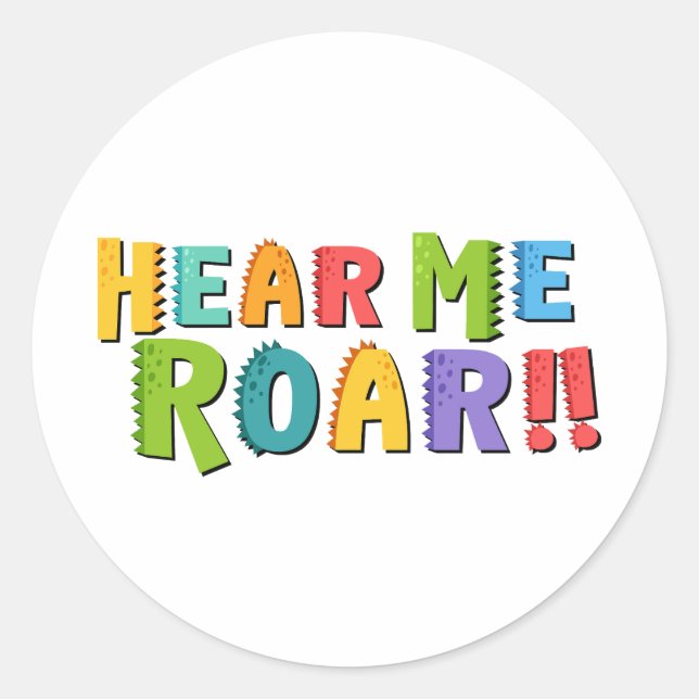 Pegatina Redonda Hame Roar (Anverso)